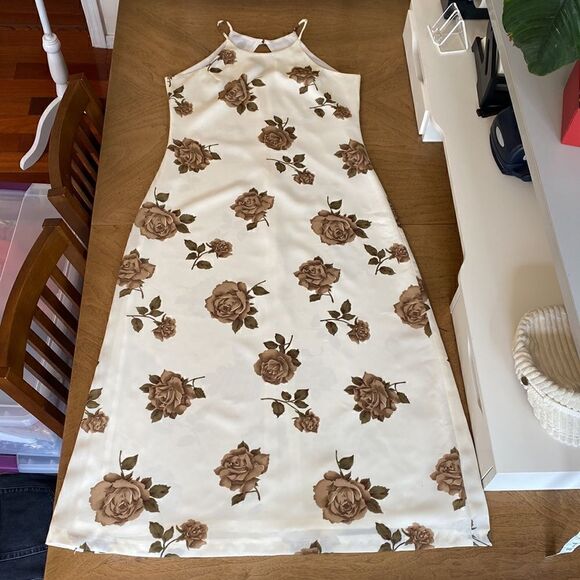 Vintage 90's Maxi Floral Dress Size 13 - Picture 5 of 16